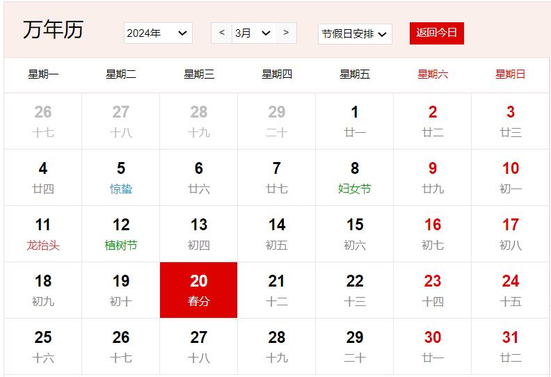2024年3月20日是什么日子 每年3月20日是什么節(jié)日