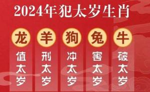 犯太歲2024年生肖是什么，犯太歲化解方法！