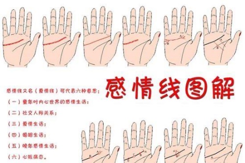 感情線圖解大全，感情線到中指下方表示什么？