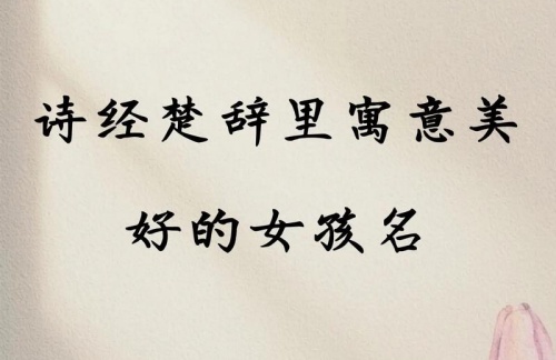 女孩取名詩(shī)經(jīng)楚辭的唯美名字