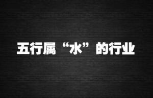 五行屬水的行業(yè)和職業(yè)有哪些