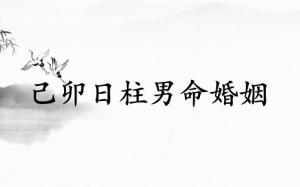 己卯日柱男命婚姻怎么樣