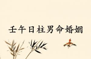 壬午日柱男命婚姻怎么樣