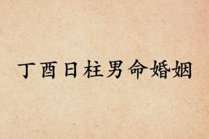 丁酉日柱男命婚姻怎么樣