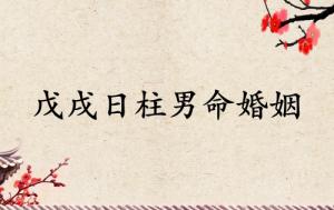 戊戌日柱男命婚姻運勢如何