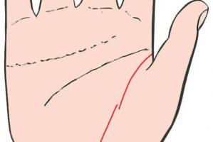 生命線中間斷開了一截 下面又有一截