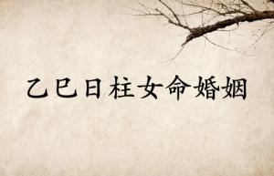 乙巳日柱女命婚姻詳解