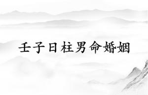 壬子日柱男命婚姻怎么樣