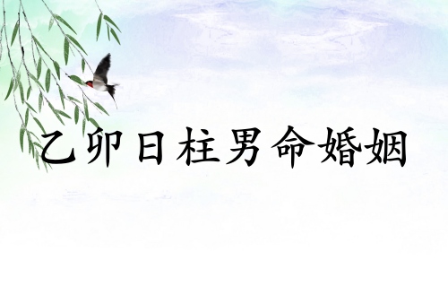 乙卯日柱男命婚姻詳解