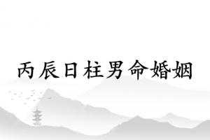 丙辰日柱男命婚姻狀況