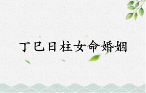 丁巳日柱女命婚姻詳解