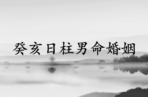 癸亥日柱男命婚姻運勢