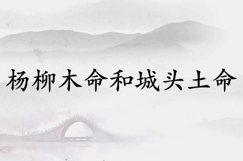 楊柳木命和城頭土命相配嗎