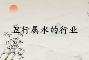 五行屬水的行業(yè)和工作
