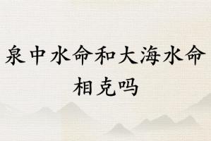 泉中水命和大海水命相克嗎
