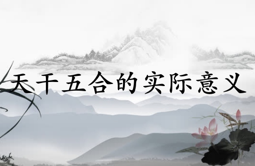 天干五合的實際意義