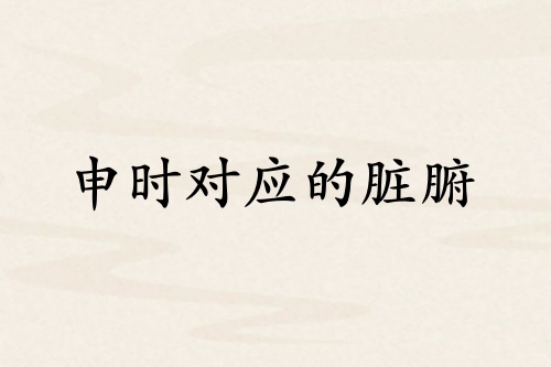 申時(shí)對應(yīng)哪個(gè)臟腑