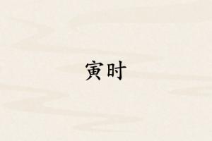 寅時是哪個臟器的時間