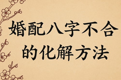 婚配八字不合的化解方法