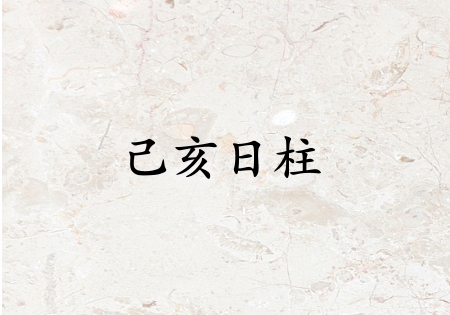 己亥日柱生于各月解析