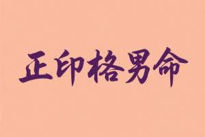 正印格男命的最佳配偶