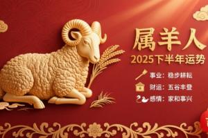 2025年屬羊人下半年運(yùn)勢(shì)如何
