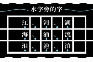 水字旁的字有哪些