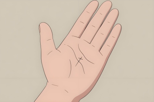 十字紋在生命線和智慧線之間代表什么